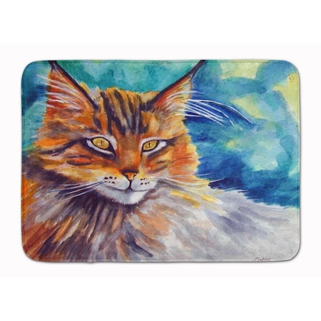 Carolines Treasures Maine Coon Cat Watching you Machine Washable Memory Foam Mat 7421RUG